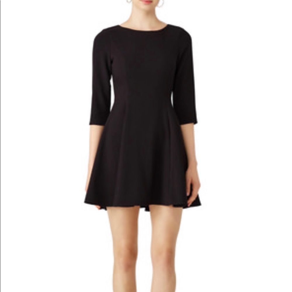 Halston Heritage 3/4 Sleeve Swing Dress